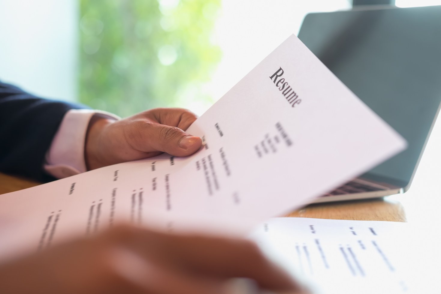 Manager Reviewing Resume Information 